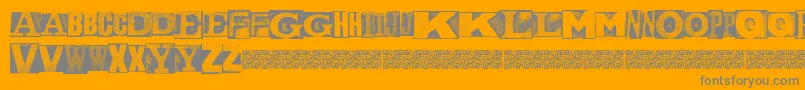 MetalblockNaked Font – Gray Fonts on Orange Background