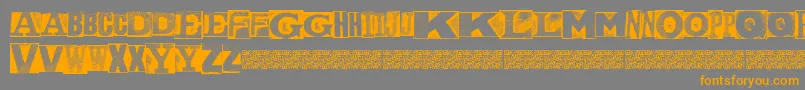 MetalblockNaked Font – Orange Fonts on Gray Background