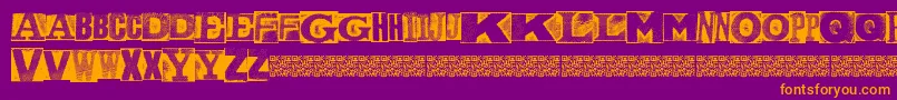 MetalblockNaked Font – Orange Fonts on Purple Background
