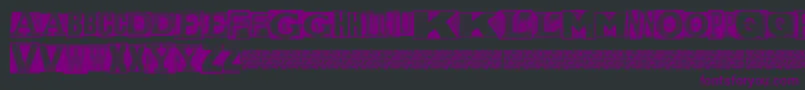 Шрифт MetalblockNaked – фиолетовые шрифты на чёрном фоне