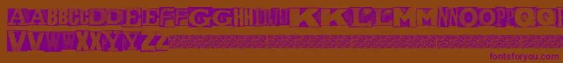 MetalblockNaked Font – Purple Fonts on Brown Background
