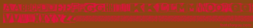 MetalblockNaked Font – Red Fonts on Brown Background