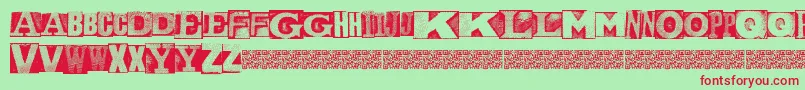 fuente MetalblockNaked – Fuentes Rojas Sobre Fondo Verde