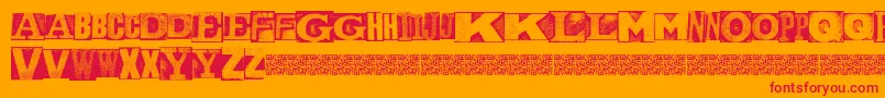 fuente MetalblockNaked – Fuentes Rojas Sobre Fondo Naranja