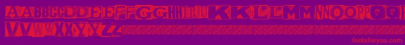 MetalblockNaked Font – Red Fonts on Purple Background