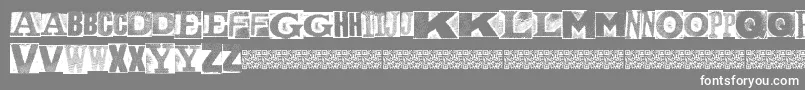 MetalblockNaked Font – White Fonts on Gray Background