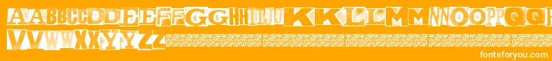 MetalblockNaked Font – White Fonts on Orange Background