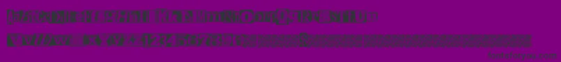 MetalBlockTheta Font – Black Fonts on Purple Background