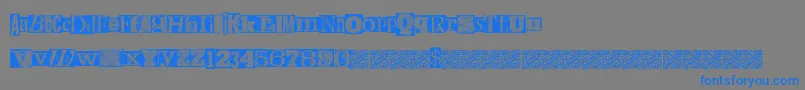 MetalBlockTheta Font – Blue Fonts on Gray Background