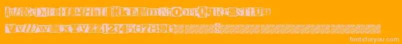 MetalBlockTheta Font – Pink Fonts on Orange Background