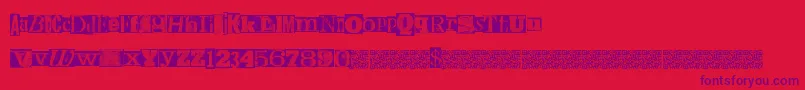 MetalBlockTheta Font – Purple Fonts on Red Background