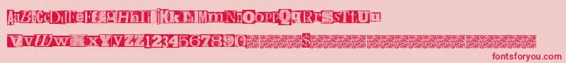 MetalBlockTheta Font – Red Fonts on Pink Background