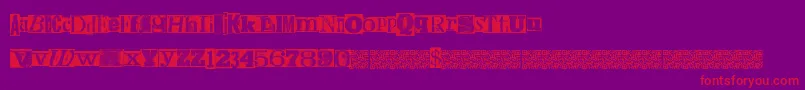 MetalBlockTheta Font – Red Fonts on Purple Background