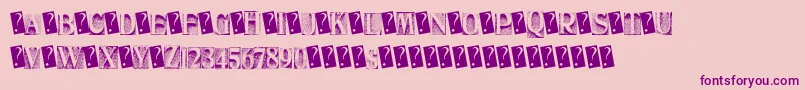 MetalBlockThree Font – Purple Fonts on Pink Background