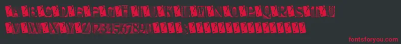 MetalBlockThree Font – Red Fonts on Black Background