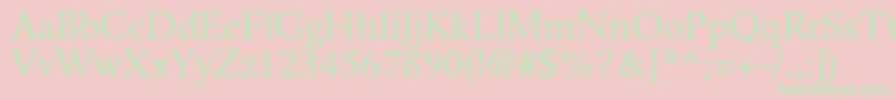 GuardiltstdRoman Font – Green Fonts on Pink Background