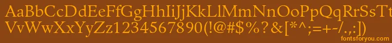 GuardiltstdRoman Font – Orange Fonts on Brown Background