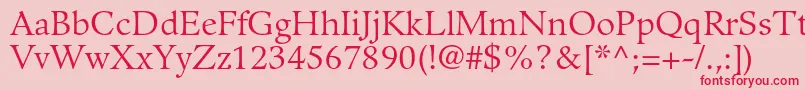 GuardiltstdRoman Font – Red Fonts on Pink Background