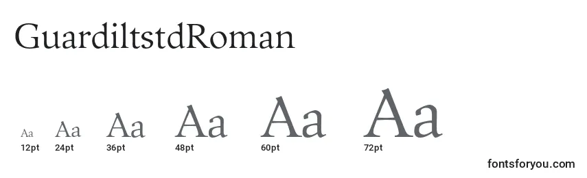 GuardiltstdRoman Font Sizes