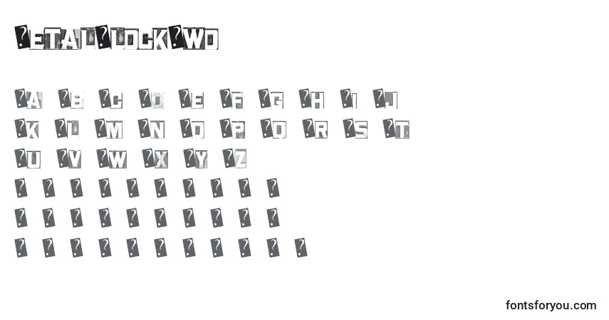 Schriftart MetalBlockTwo – Alphabet, Zahlen, spezielle Symbole
