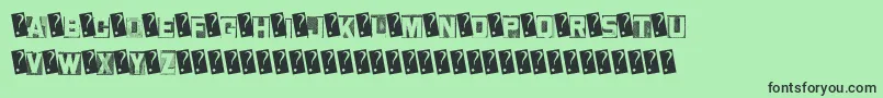 MetalBlockTwo Font – Black Fonts on Green Background