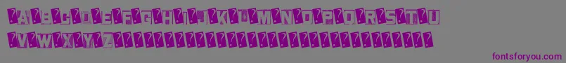 MetalBlockTwo-fontti – violetit fontit harmaalla taustalla