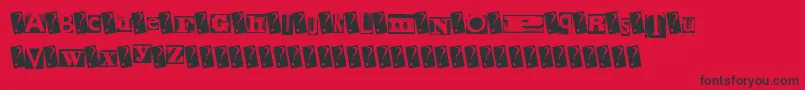 MetalBlockZero Font – Black Fonts on Red Background