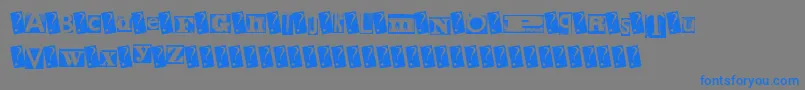 MetalBlockZero-Schriftart – Blaue Schriften auf grauem Hintergrund