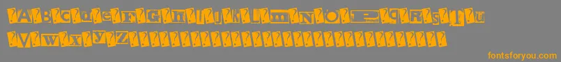 MetalBlockZero-Schriftart – Orangefarbene Schriften auf grauem Hintergrund