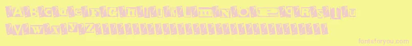 MetalBlockZero Font – Pink Fonts on Yellow Background