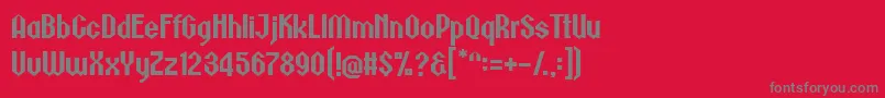 Metalick Font – Gray Fonts on Red Background