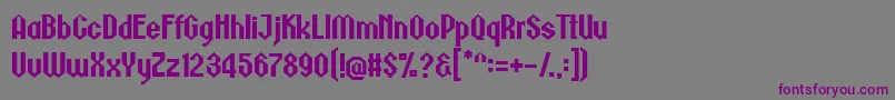 Metalick Font – Purple Fonts on Gray Background