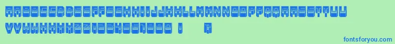 Metallic Font – Blue Fonts on Green Background