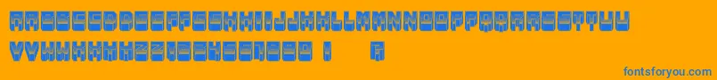 Metallic Font – Blue Fonts on Orange Background