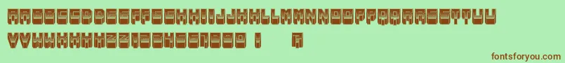 Metallic Font – Brown Fonts on Green Background
