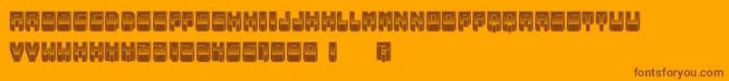 Metallic Font – Brown Fonts on Orange Background