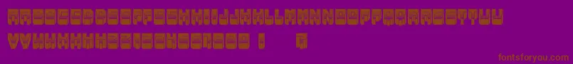 Metallic Font – Brown Fonts on Purple Background