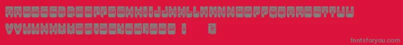 Metallic Font – Gray Fonts on Red Background