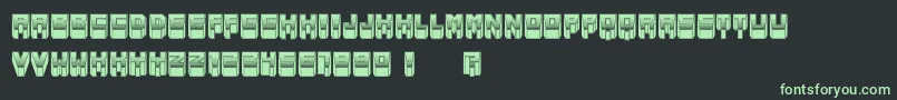 Metallic Font – Green Fonts on Black Background