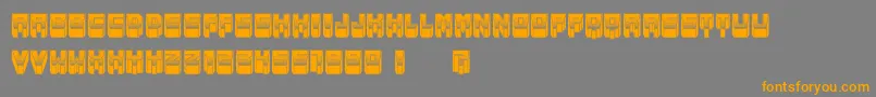 Metallic Font – Orange Fonts on Gray Background