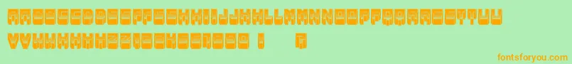 Metallic Font – Orange Fonts on Green Background