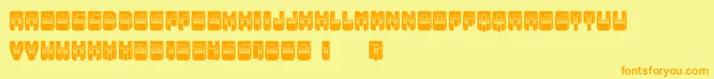 Metallic Font – Orange Fonts on Yellow Background