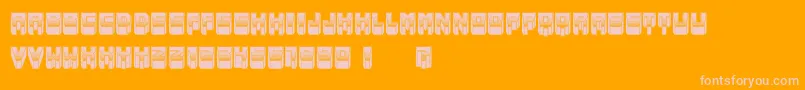 Metallic Font – Pink Fonts on Orange Background