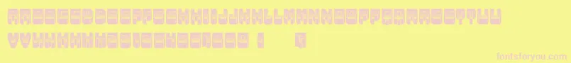 Metallic Font – Pink Fonts on Yellow Background