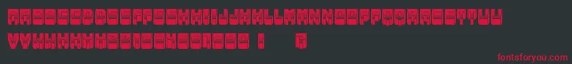 Metallic Font – Red Fonts on Black Background