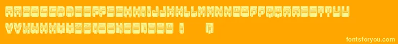 Metallic Font – Yellow Fonts on Orange Background