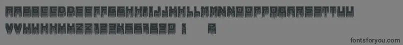 MetallicInverted-Schriftart – Schwarze Schriften auf grauem Hintergrund