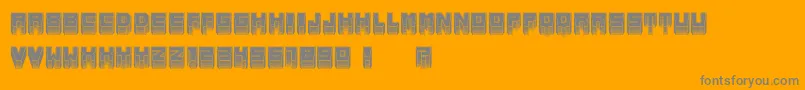 MetallicInverted Font – Gray Fonts on Orange Background