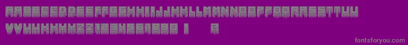 MetallicInverted Font – Gray Fonts on Purple Background