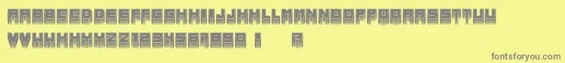 MetallicInverted Font – Gray Fonts on Yellow Background